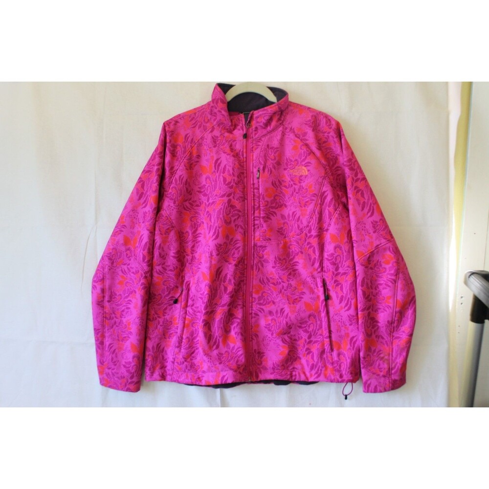The North Face Womans Apex Bionic Pink Floral Fleece Lined Soft Shell Jacket XXL - Picture 12 of 12